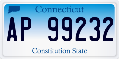 CT license plate AP99232