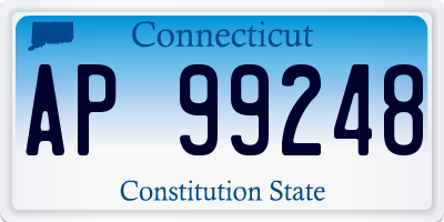 CT license plate AP99248