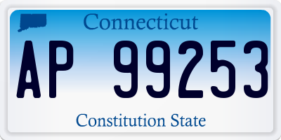 CT license plate AP99253