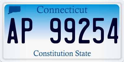 CT license plate AP99254