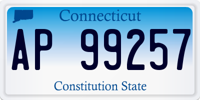 CT license plate AP99257