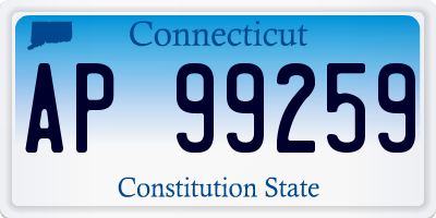 CT license plate AP99259