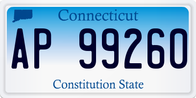 CT license plate AP99260