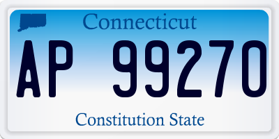 CT license plate AP99270