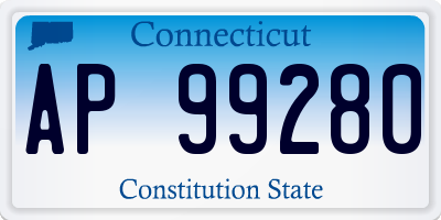 CT license plate AP99280