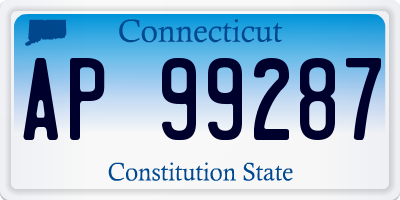 CT license plate AP99287