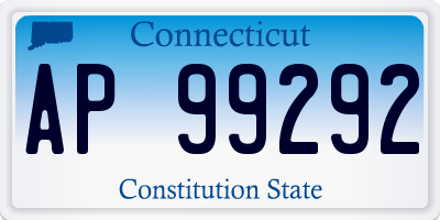 CT license plate AP99292