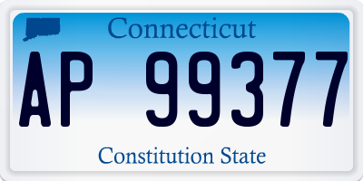 CT license plate AP99377