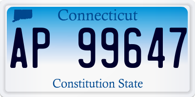 CT license plate AP99647