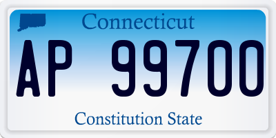 CT license plate AP99700