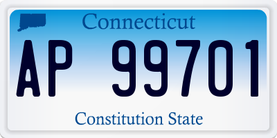 CT license plate AP99701