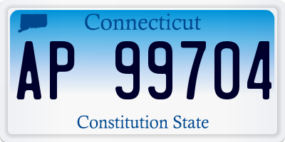 CT license plate AP99704