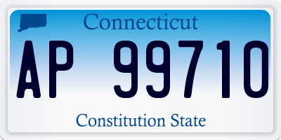 CT license plate AP99710