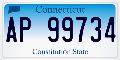 CT license plate AP99734