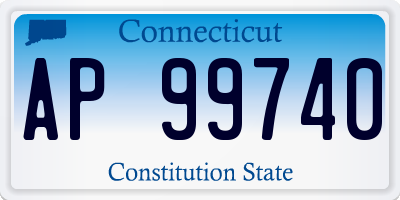 CT license plate AP99740