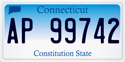 CT license plate AP99742