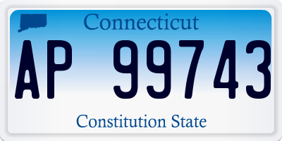 CT license plate AP99743