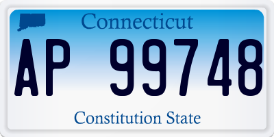 CT license plate AP99748