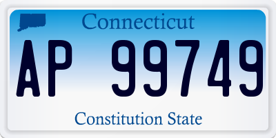 CT license plate AP99749