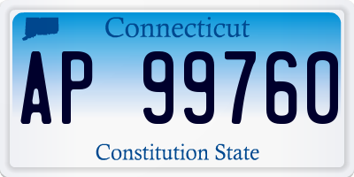 CT license plate AP99760