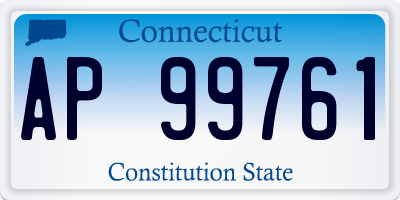 CT license plate AP99761