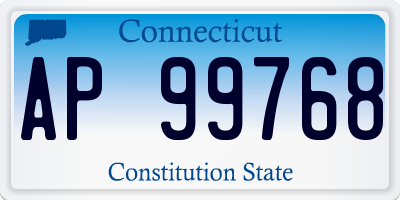 CT license plate AP99768