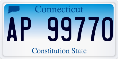 CT license plate AP99770