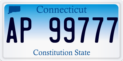 CT license plate AP99777