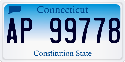 CT license plate AP99778