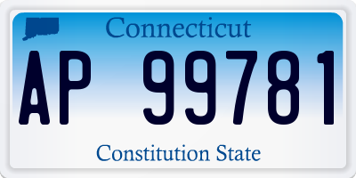 CT license plate AP99781