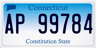 CT license plate AP99784