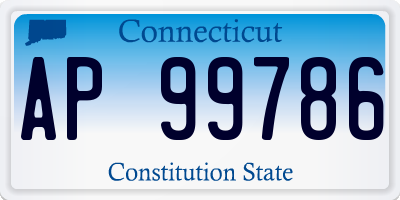 CT license plate AP99786