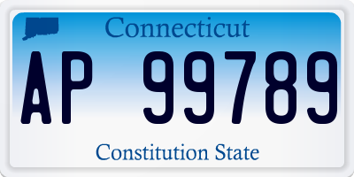 CT license plate AP99789