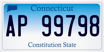 CT license plate AP99798