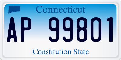 CT license plate AP99801