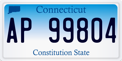 CT license plate AP99804