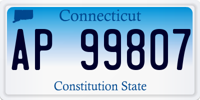 CT license plate AP99807