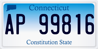 CT license plate AP99816