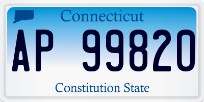 CT license plate AP99820