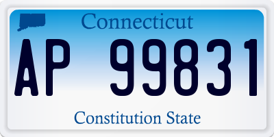 CT license plate AP99831