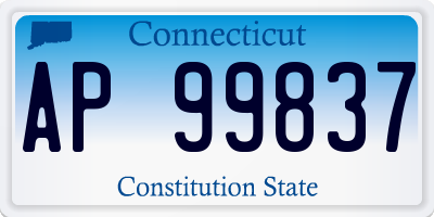 CT license plate AP99837