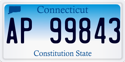 CT license plate AP99843