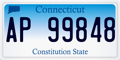 CT license plate AP99848