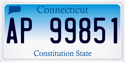 CT license plate AP99851