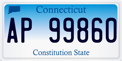 CT license plate AP99860