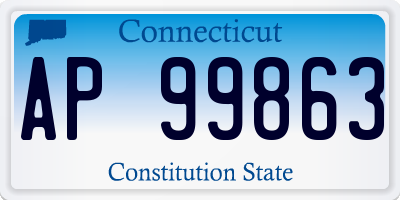 CT license plate AP99863