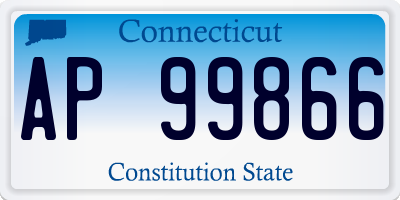 CT license plate AP99866