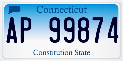 CT license plate AP99874