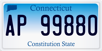 CT license plate AP99880