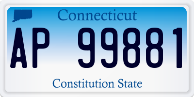 CT license plate AP99881